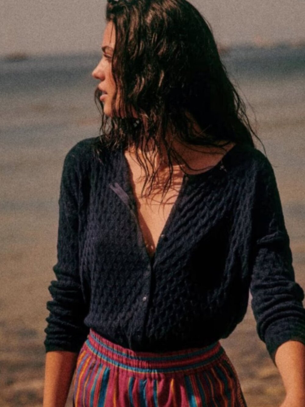 Sezane Adela Cardigan Navy S NWOT